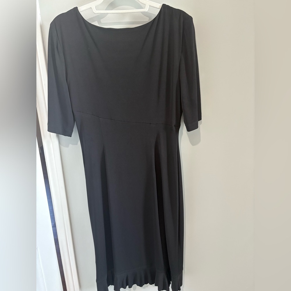Connected Apparel Black Midi Dress - Picture 2 of 3